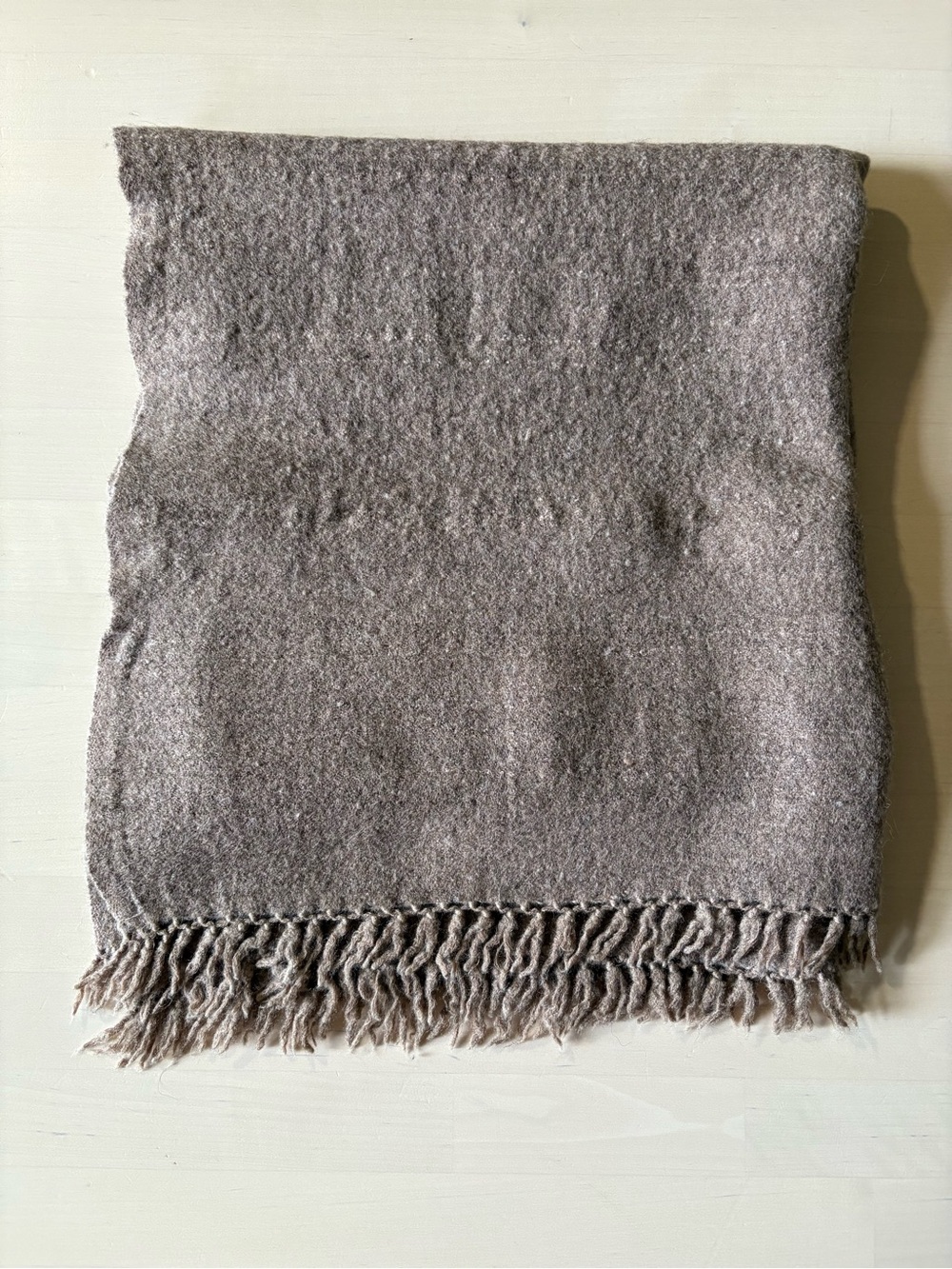 100% Wool Scarf Tan Camel Brown